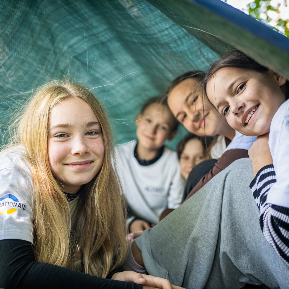 Leende barn på en ActiveKids-aktivitet i Ukraina